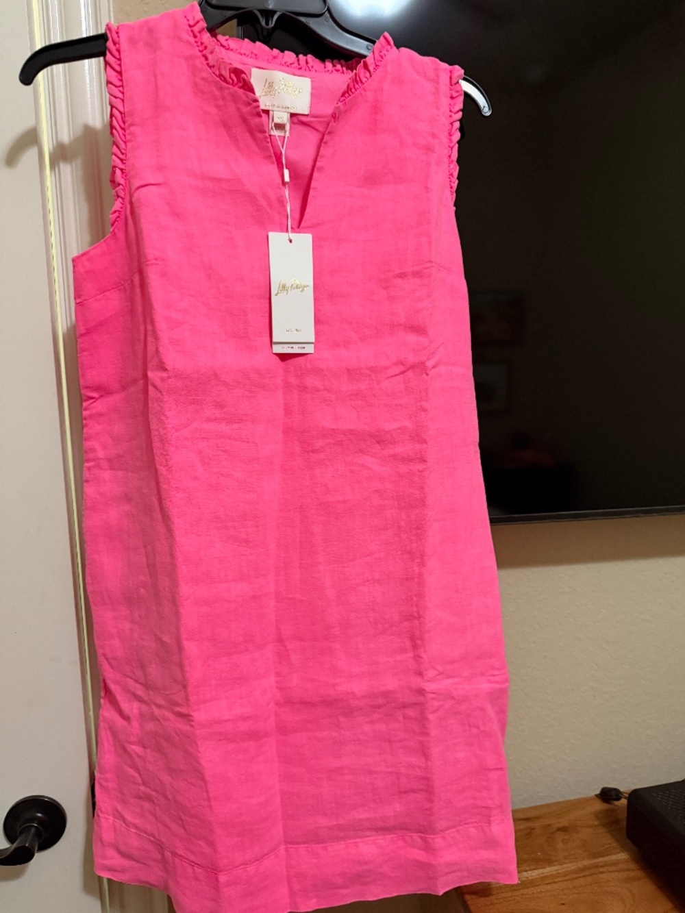 Hot pink shift dress